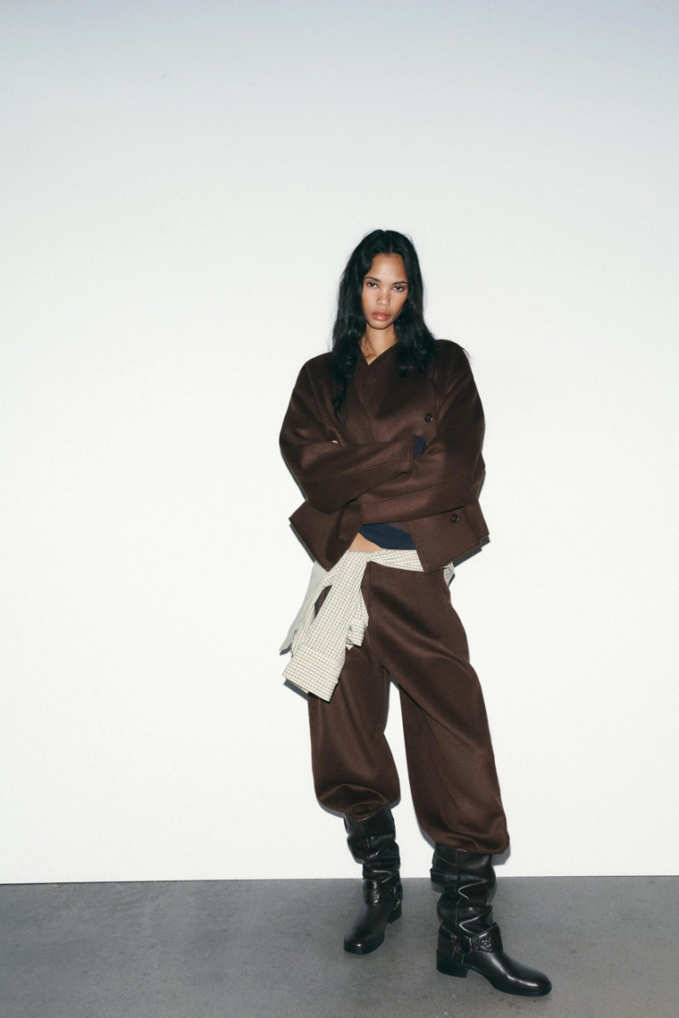 Мягкая куртка с перекрестным застежкой