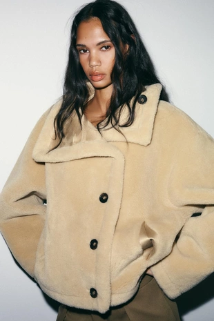 Двусторонняя куртка-дубленка- Заказать в России