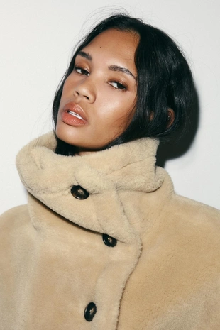 Двусторонняя куртка-дубленка- Заказать в России