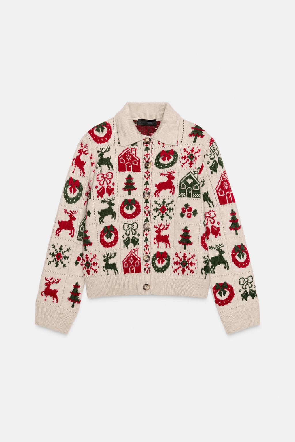 ЖАККАРДОВЫЙ КАРДИГАН НА РОЖДЕСТВО