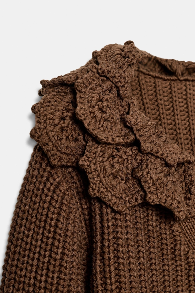 Кардиган с цветочным узором