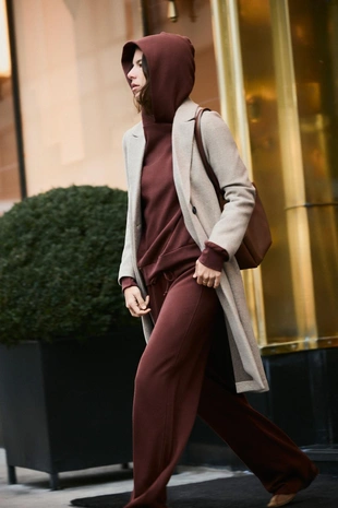 Базовое мягкое пальто- Заказать в России