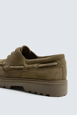 Taupe Grey | 2429/720/131 - Zara Кожаные топсайдеры