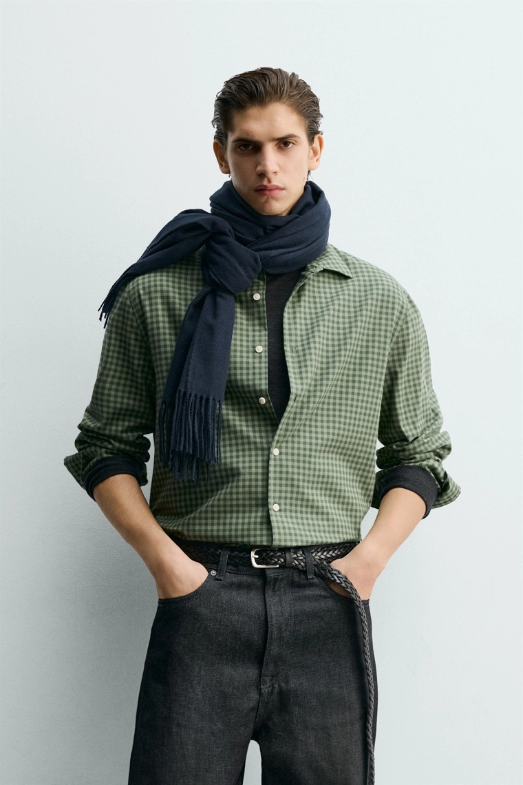 Рубашка в клетку с расслабленной посадкой