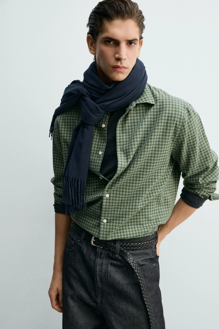 Рубашка в клетку с расслабленной посадкой