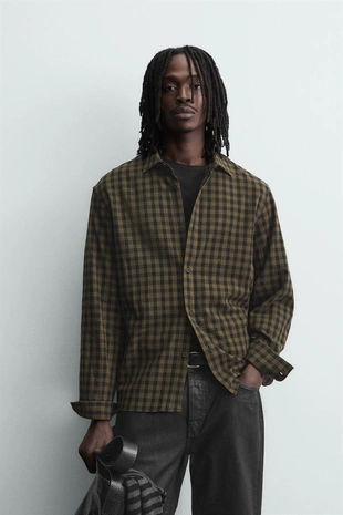 Рубашка RELAXED FIT в клетку- Заказать в России