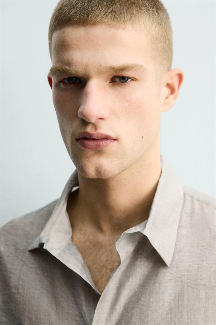 Рубашка из текстильной смеси с жаккардовым узором