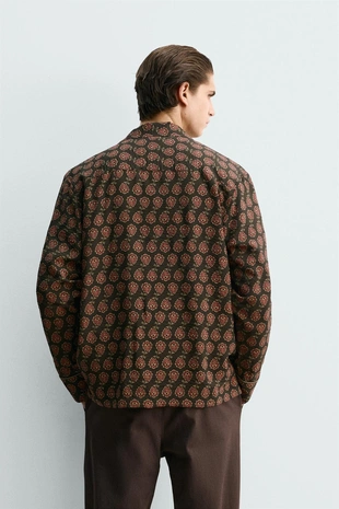 Рубашка струящегося покроя с принтом пейсли- Заказать в России