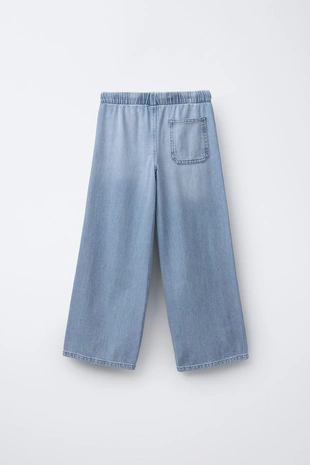 Джинсы WIDE LEG со шнурками- Заказать в России