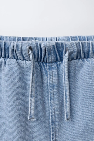 Джинсы WIDE LEG со шнурками- Заказать в России