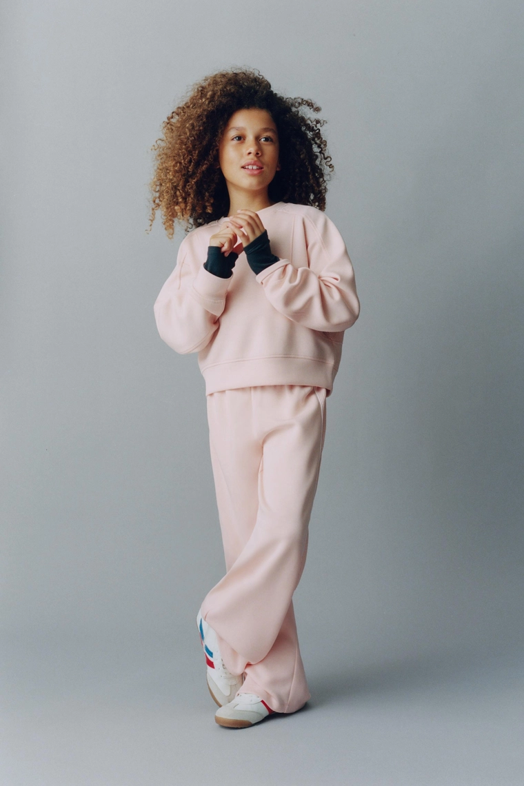 Прямые брюки с вставками из сетки