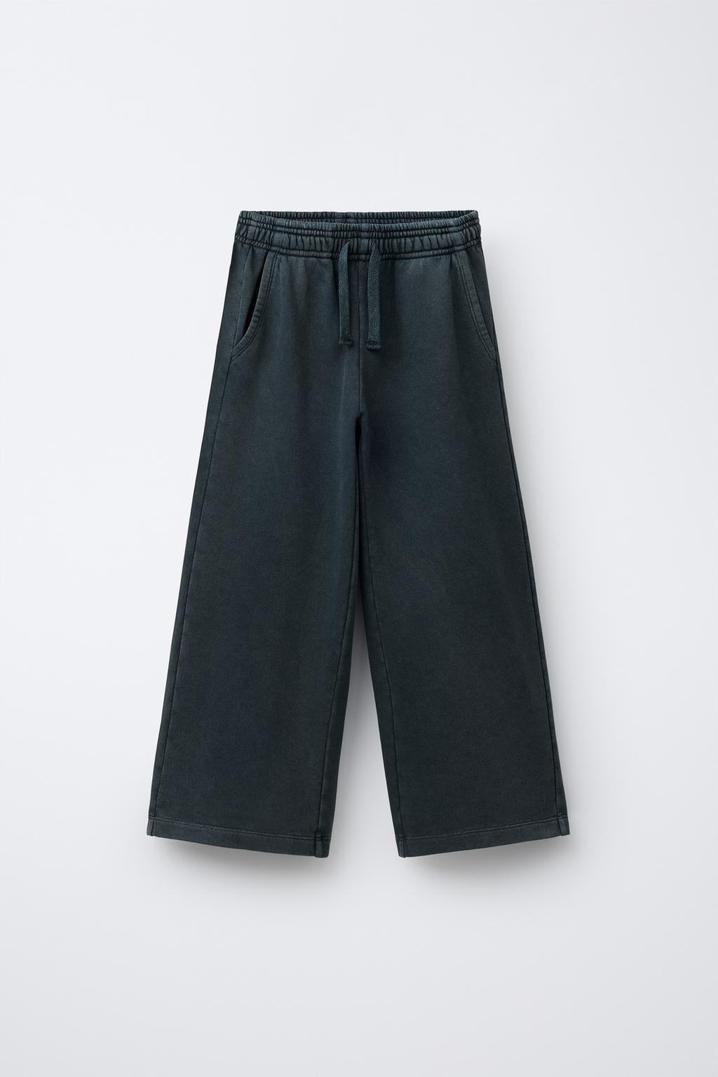 БРЮКИ WIDE LEG С ЭФФЕКТОМ ПОТЕРТОСТИ, ЗВЕЗДАМИ И ЗАКЛЕПКАМИ