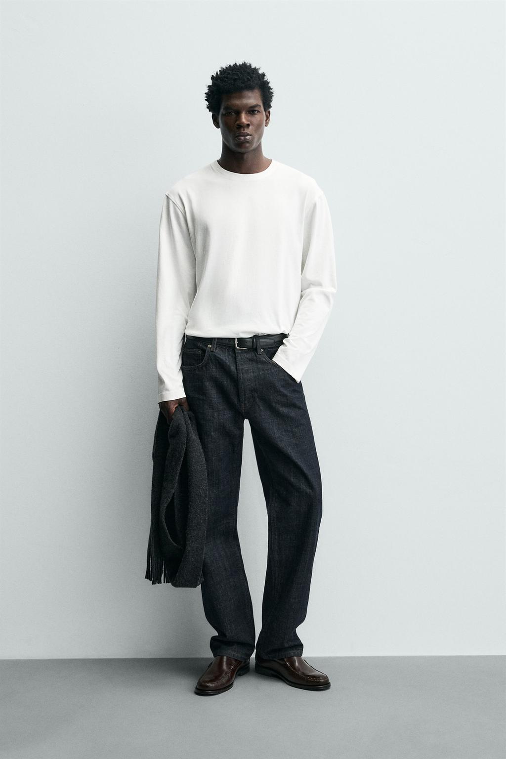 ФУТБОЛКА С ДЛИННЫМИ РУКАВАМИ КЛАССИЧЕСКОГО КРОЯ