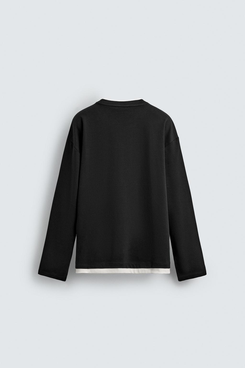 ФУТБОЛКА С КОНТРАСТНОЙ ДВОЙНОЙ ОТДЕЛКОЙ