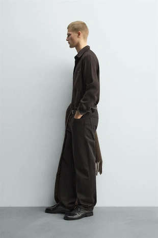 Рубашка струящегося покроя с карманом- Заказать в России