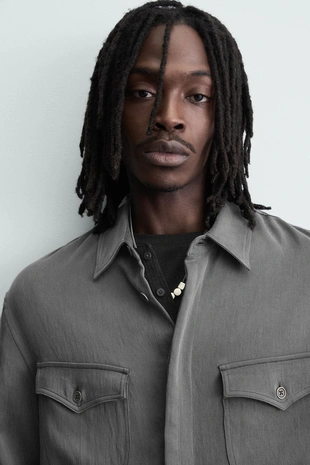 Свободная рубашка с карманами- Заказать в России