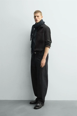 Рубашка струящегося покроя с карманом