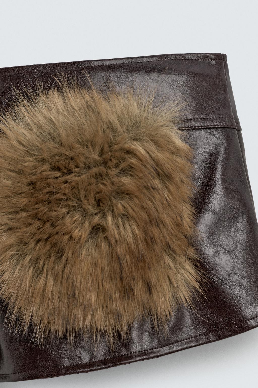 КОМБИНИРОВАННЫЕ МИНИ-ШОРТЫ ИЗ ИСКУССТВЕННОЙ КОЖИ HARRY LAMBERT FOR ZARA X DISNEY