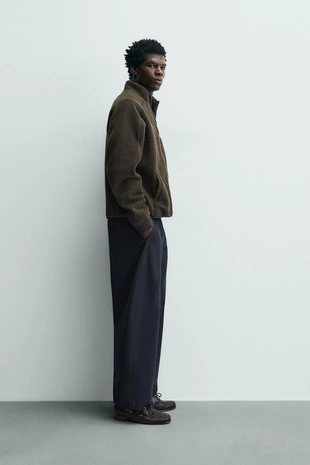 Толстовка из искусственной овчины на молнии- Заказать в России