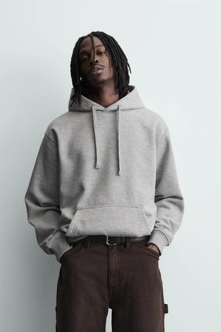 Худи с капюшоном из структурного материала- Заказать в России