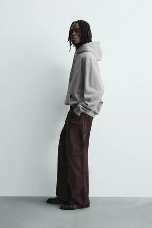 Худи с капюшоном из структурного материала- Заказать в России