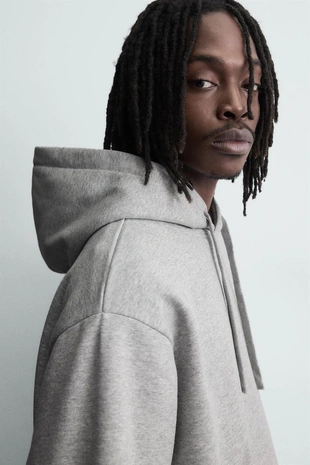 Худи с капюшоном из структурного материала- Заказать в России