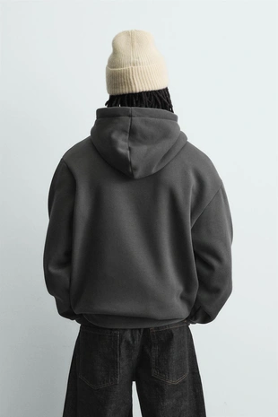 Худи с капюшоном из структурного материала- Заказать в России