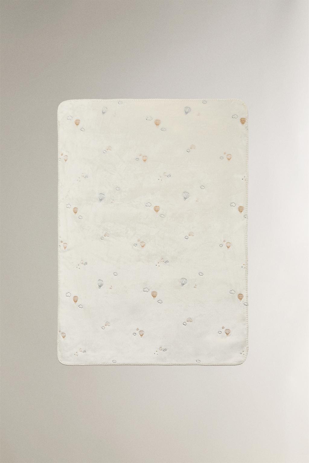 Плед для младенцев с шаром воздушного шара из флиса