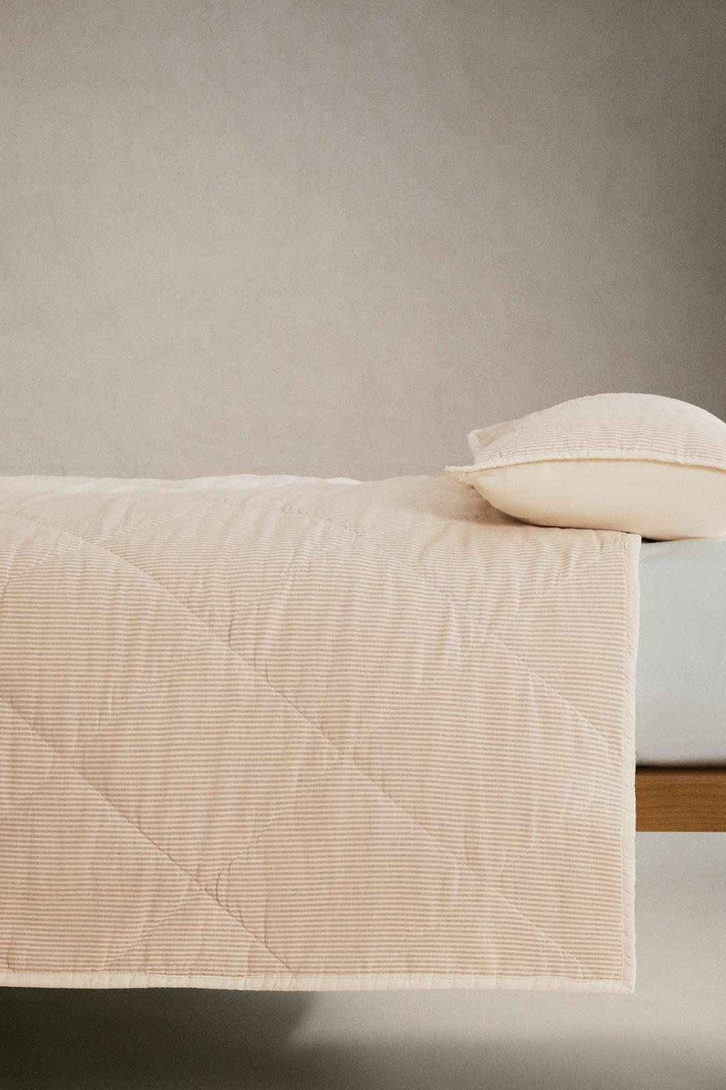 Детское хлопковое одеяло в полоску