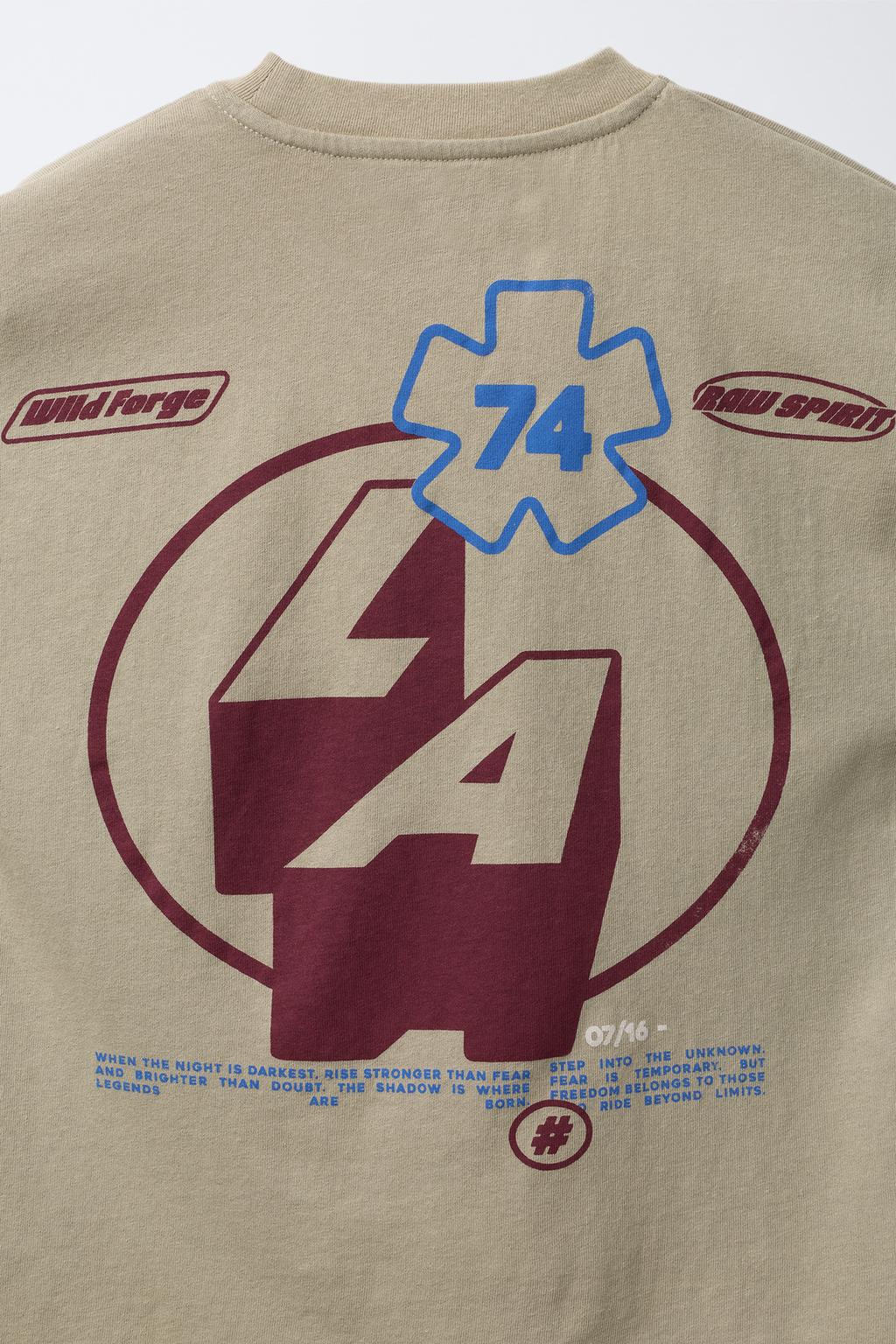 ФУТБОЛКА С ПРИНТОМ «RIDER» И ДВОЙНЫМИ РУКАВАМИ