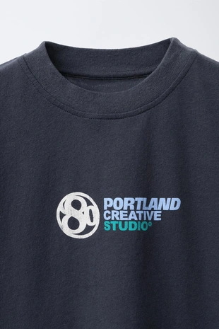 Blue | 4805/567/407 - Zara Футболка с рельефной надписью