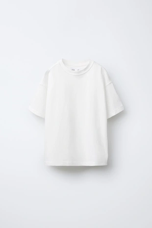 Купить Zara Однотонная футболка MEDIUM WEIGHT