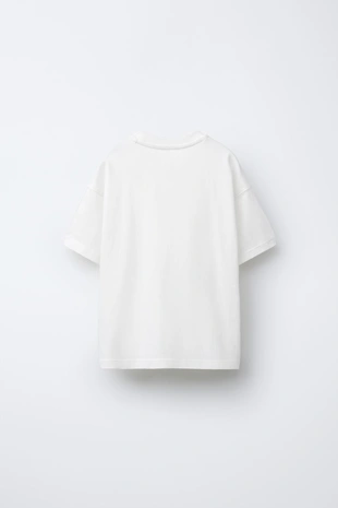 White | 1887/772/250 - Zara Однотонная футболка MEDIUM WEIGHT