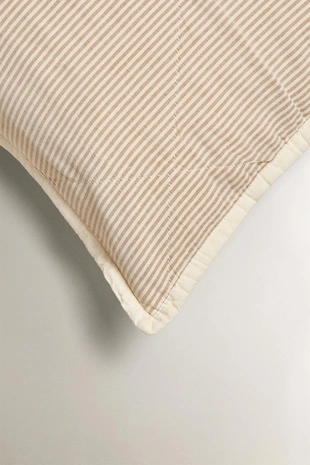 Детский стеганный хлопковый чехол для подушки в полоску- Заказать в России