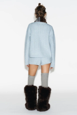 Свитер из 80% шерсти с косами — SKI COLLECTION- Заказать в России