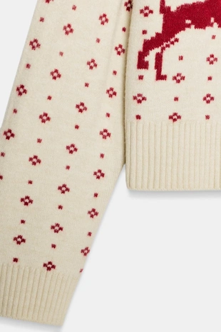 Новогодний жаккардовый свитер- Заказать в России