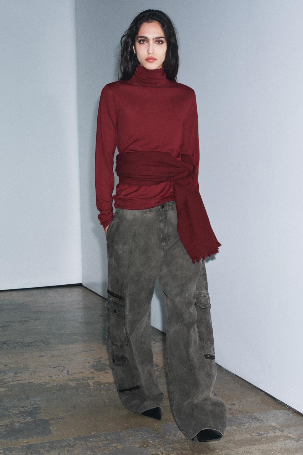 СВИТЕР ИЗ ШЕРСТИ С ВЫСОКИМ ВОРОТНИКОМ