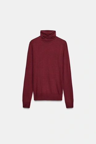 Свитер из шерсти с высоким воротником- Заказать в России