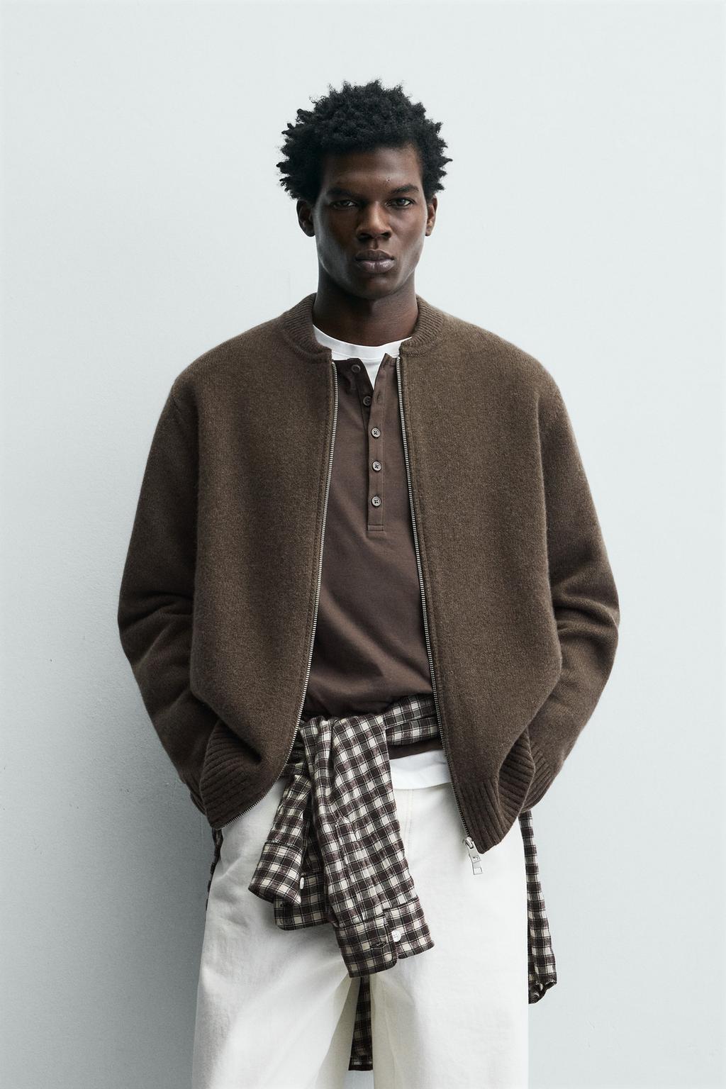 КУРТКА ИЗ 100% ШЕРСТИ НА МОЛНИИ