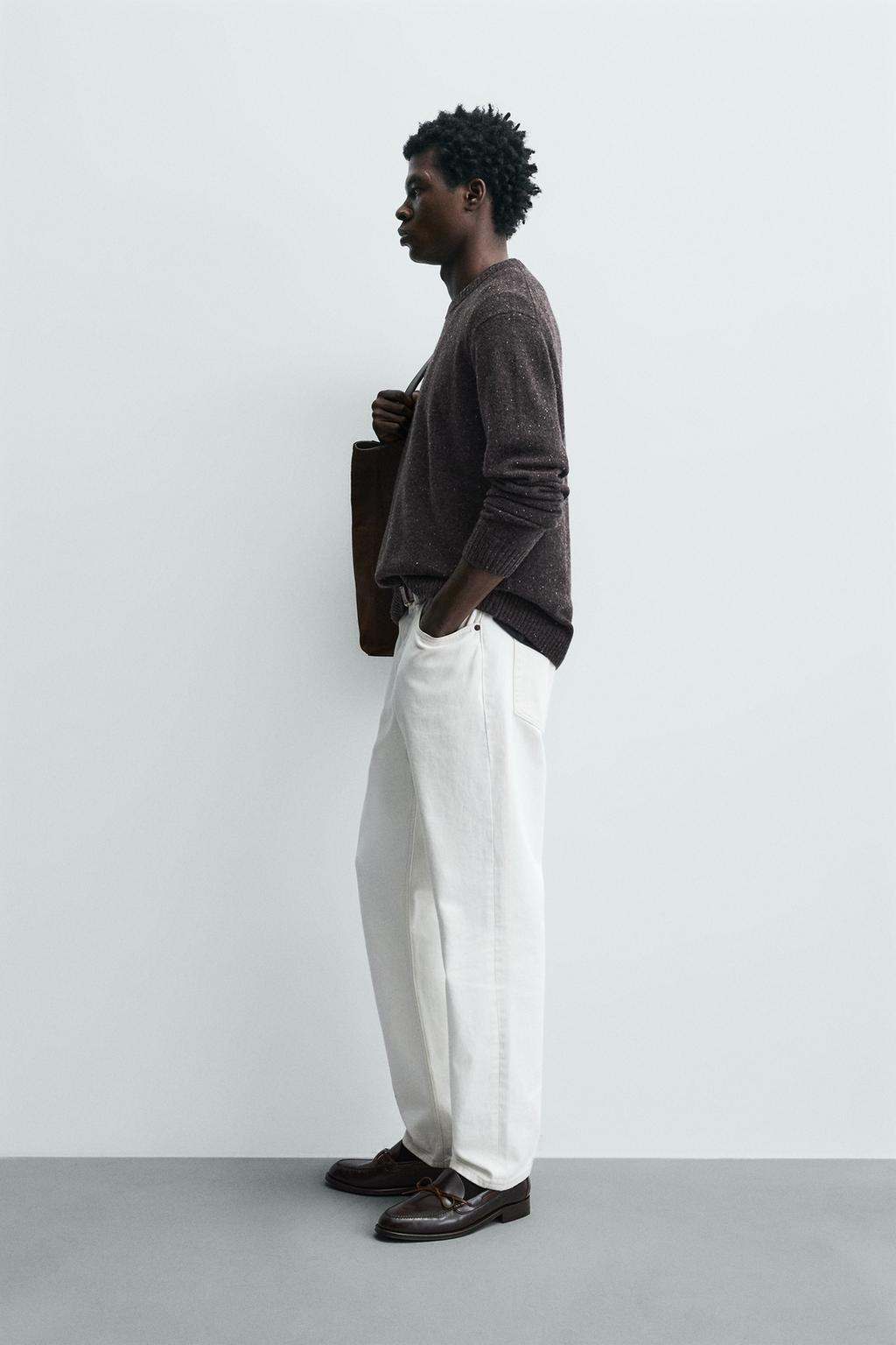 СВИТЕР ИЗ 100% ШЕРСТИ С ЭФФЕКТОМ ПРЯЖИ