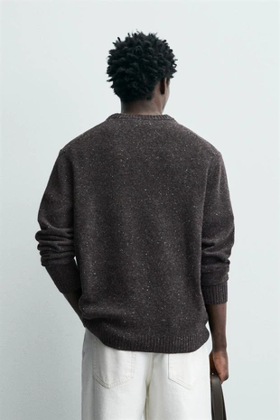 Свитер из 100% шерсти с эффектом пряжи- Заказать в России