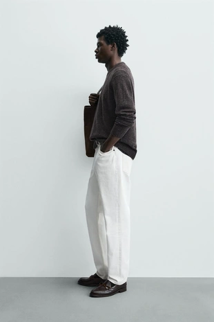 Свитер из 100% шерсти с эффектом пряжи- Заказать в России