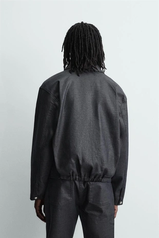 Куртка свободного кроя с заклепками- Заказать в России