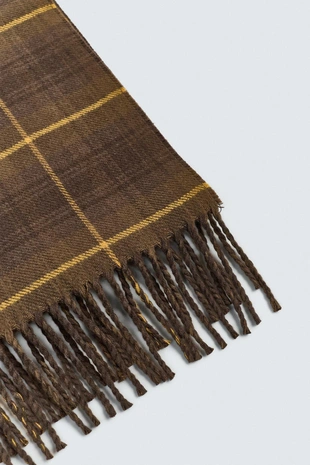 Шарф в контрастную клетку- Заказать в России