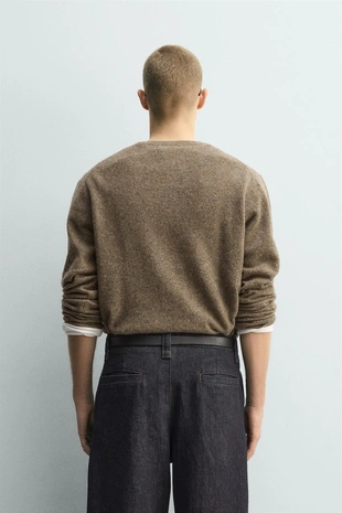 Свитер из 100% шерсти с эффектом пряжи- Заказать в России