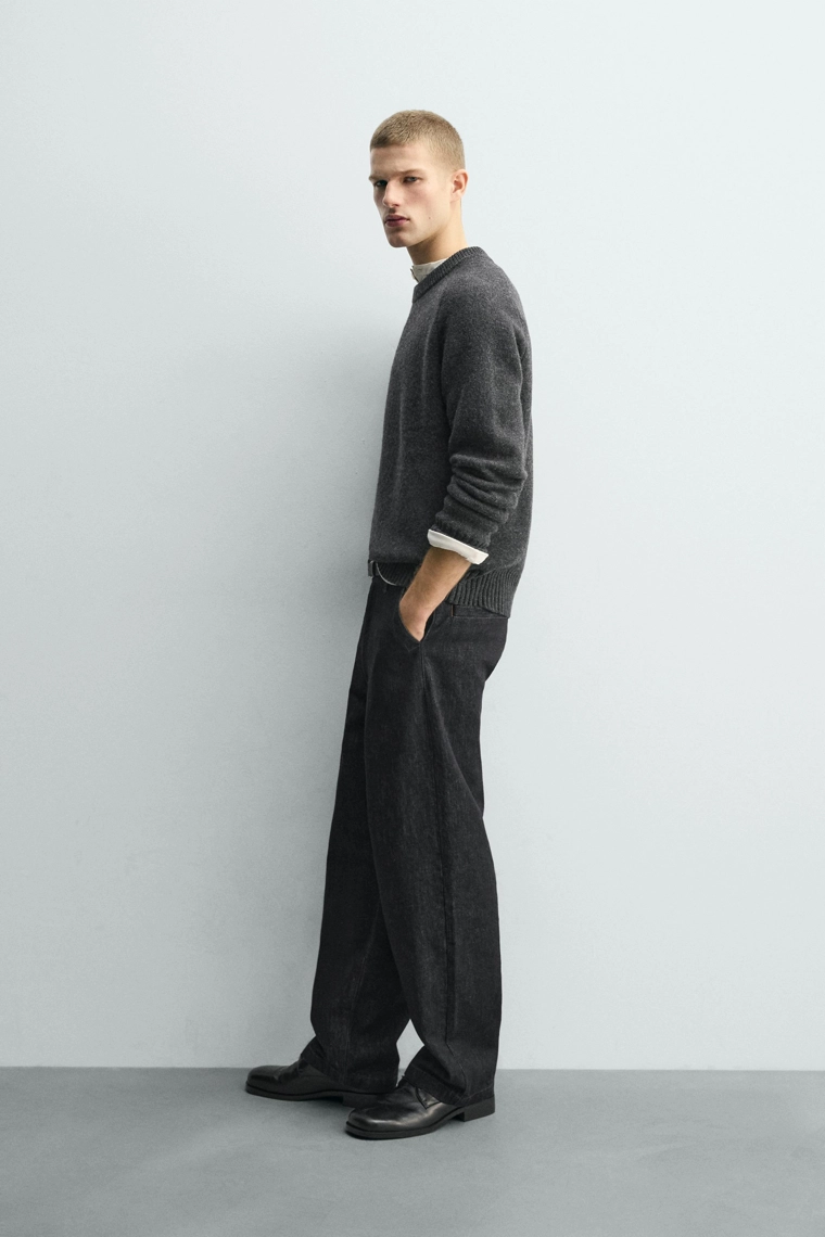 Джемпер из шерсти двухцветный