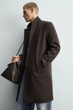 Пальто REGULAR FIT из шерсти- Заказать в России