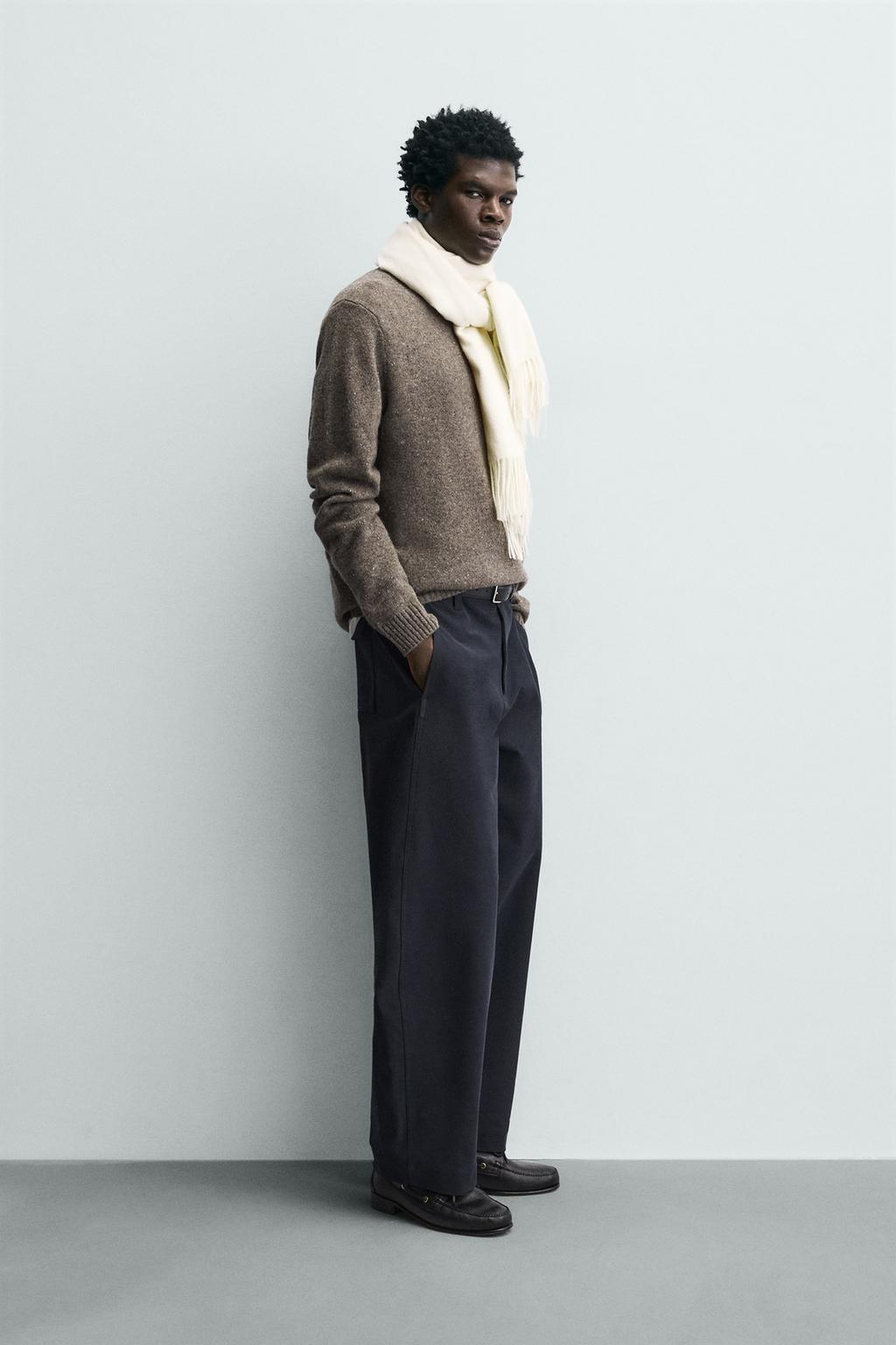 СВИТЕР ИЗ 100% ШЕРСТИ С ЭФФЕКТОМ ПРЯЖИ