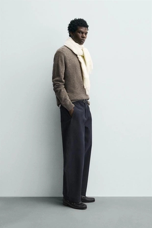 Свитер из 100% шерсти с эффектом пряжи- Заказать в России