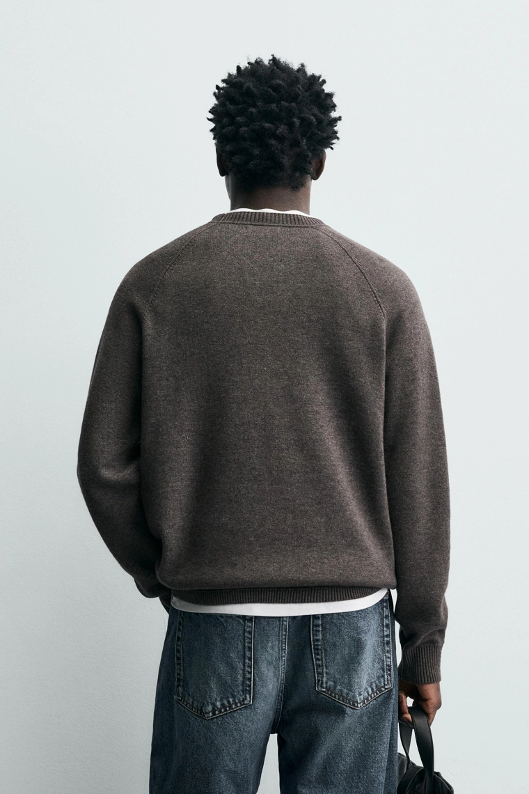 Свитер из структурированной шерсти